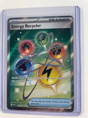 Pokemon Energy Recycler Trainer Card - Green, Yellow, Blue, Red, Orange
